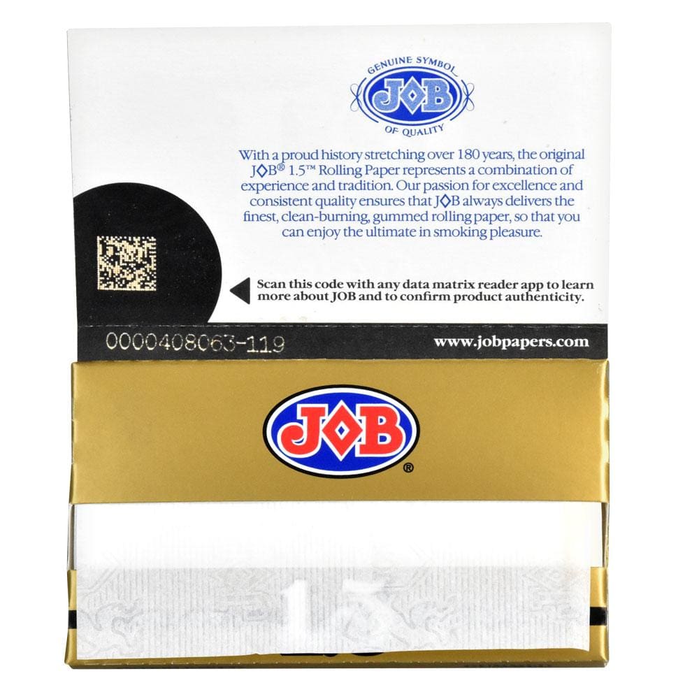 JOB 1.5 Gold Rolling Papers - Haze Smoke Shop USA