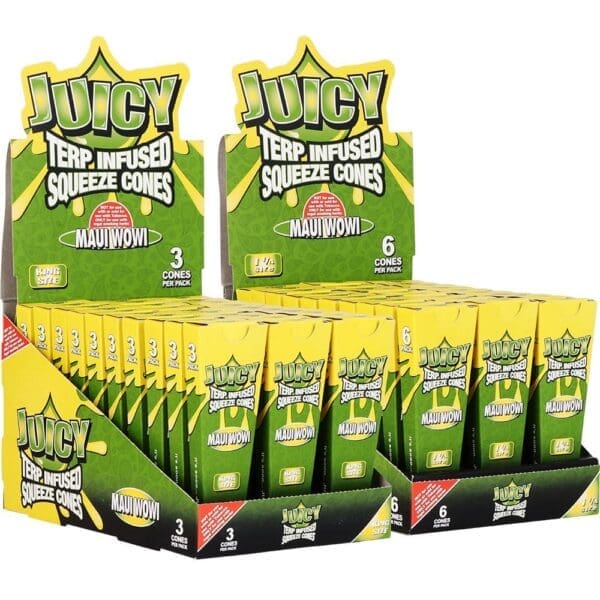 Juicy Terp Infused Squeeze Cones - Maui Wowi - 30pk Display - Haze Smoke Shop USA