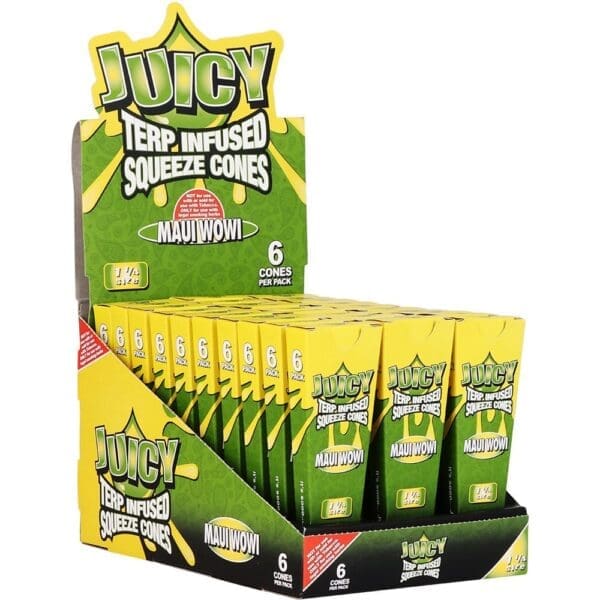 Juicy Terp Infused Squeeze Cones - Maui Wowi - 30pk Display - Haze Smoke Shop USA