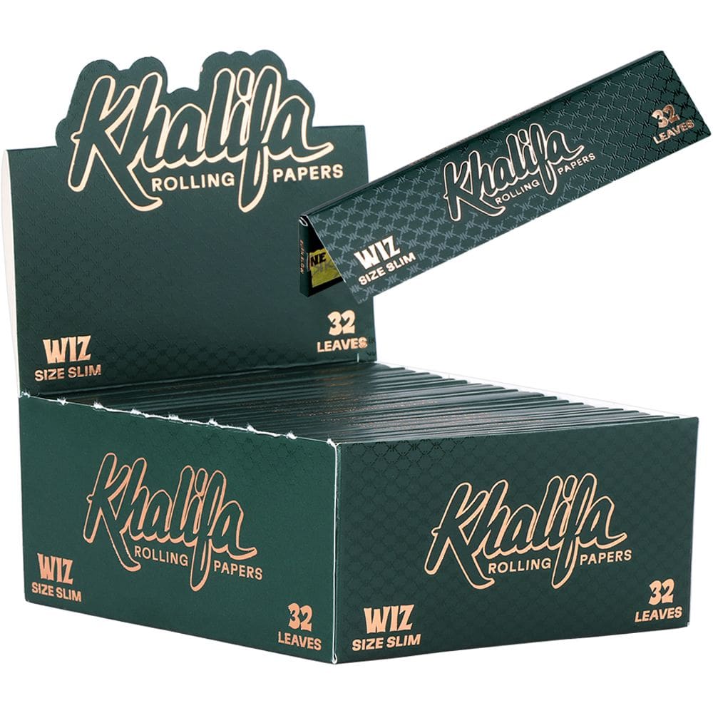 Khalifa Rolling Papers - 32pc - Wiz Size Slim 50ct - Haze Smoke Shop USA