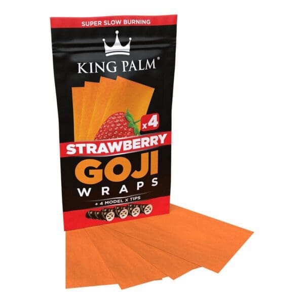 King Palm Goji Wraps & Filter Tips - 4pk - 15pc Display - Haze Smoke Shop USA