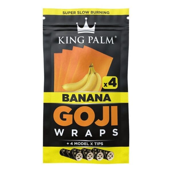 King Palm Goji Wraps & Filter Tips - 4pk - 15pc Display - Haze Smoke Shop USA