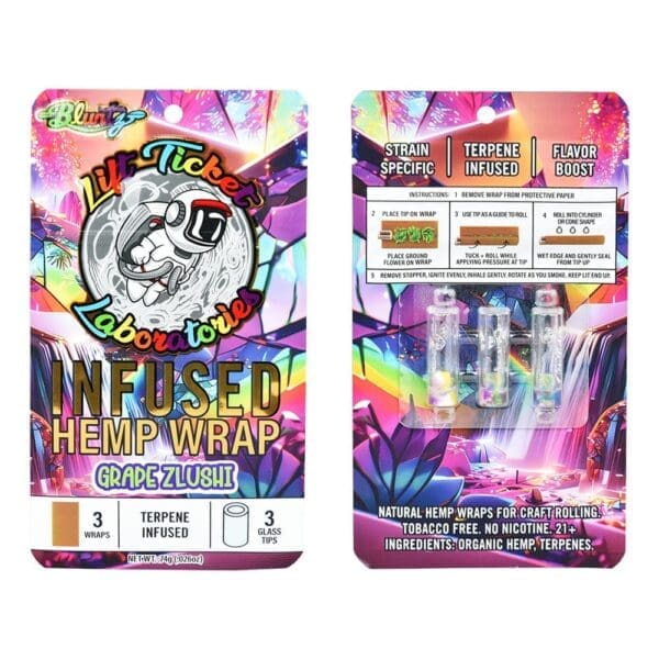 Lift Ticket Terpene Infused Hemp Wrap + Tip Bluntz 3pc - 10pk - Haze Smoke Shop USA