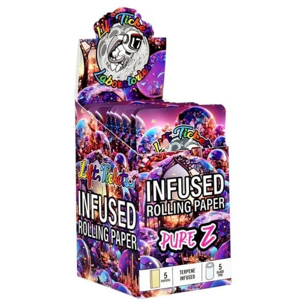 Lift Ticket Terpene Infused Papers + Glass Tip - 5pc - 10pk - Haze Smoke Shop USA