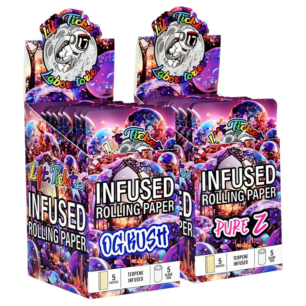 Lift Ticket Terpene Infused Papers + Glass Tip - 5pc - 10pk Rolling Papers - Haze Smoke Shop USA