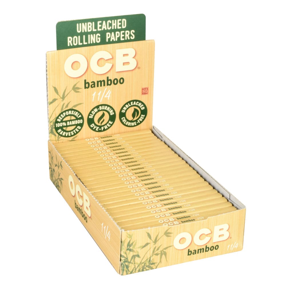 OCB Bamboo Rolling Papers - 50pk - 1 1/4" 24pcs Display Rolling Papers - Haze Smoke Shop USA