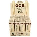 OCB Organic Hemp Cones - 32pk Display Pre-Rolled Cones - Haze Smoke Shop USA