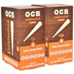 OCB Unbleached Cones - 24pc Display Pre-Rolled Cones - Haze Smoke Shop USA