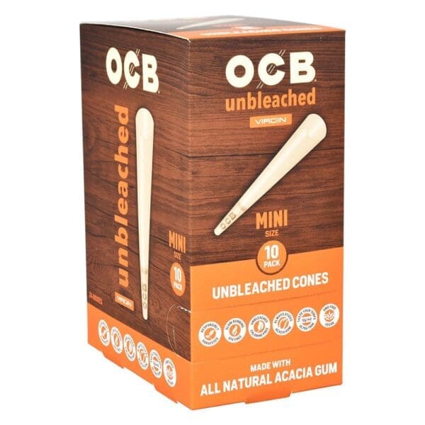 OCB Unbleached Cones - 24pc Display - Haze Smoke Shop USA