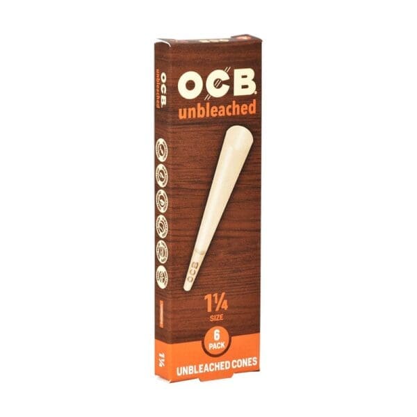 OCB Unbleached Cones - 24pc Display - Haze Smoke Shop USA