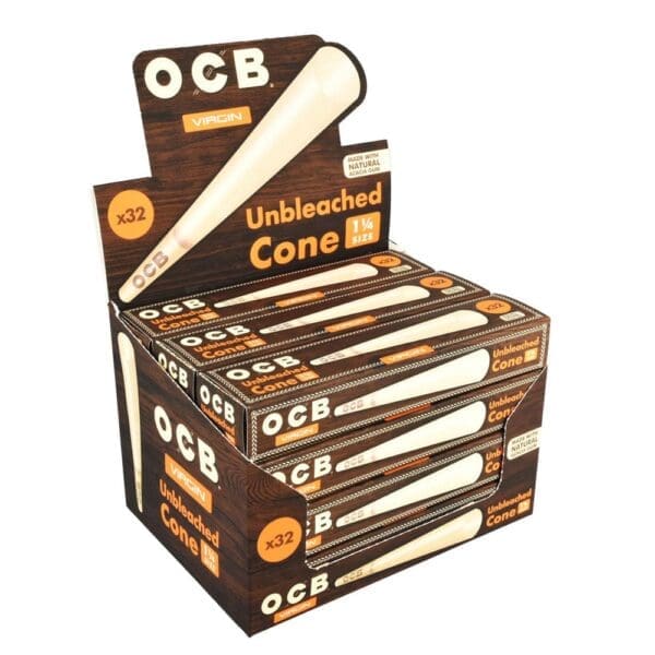 OCB Virgin Unbleached Cones - 12pcs - Haze Smoke Shop USA