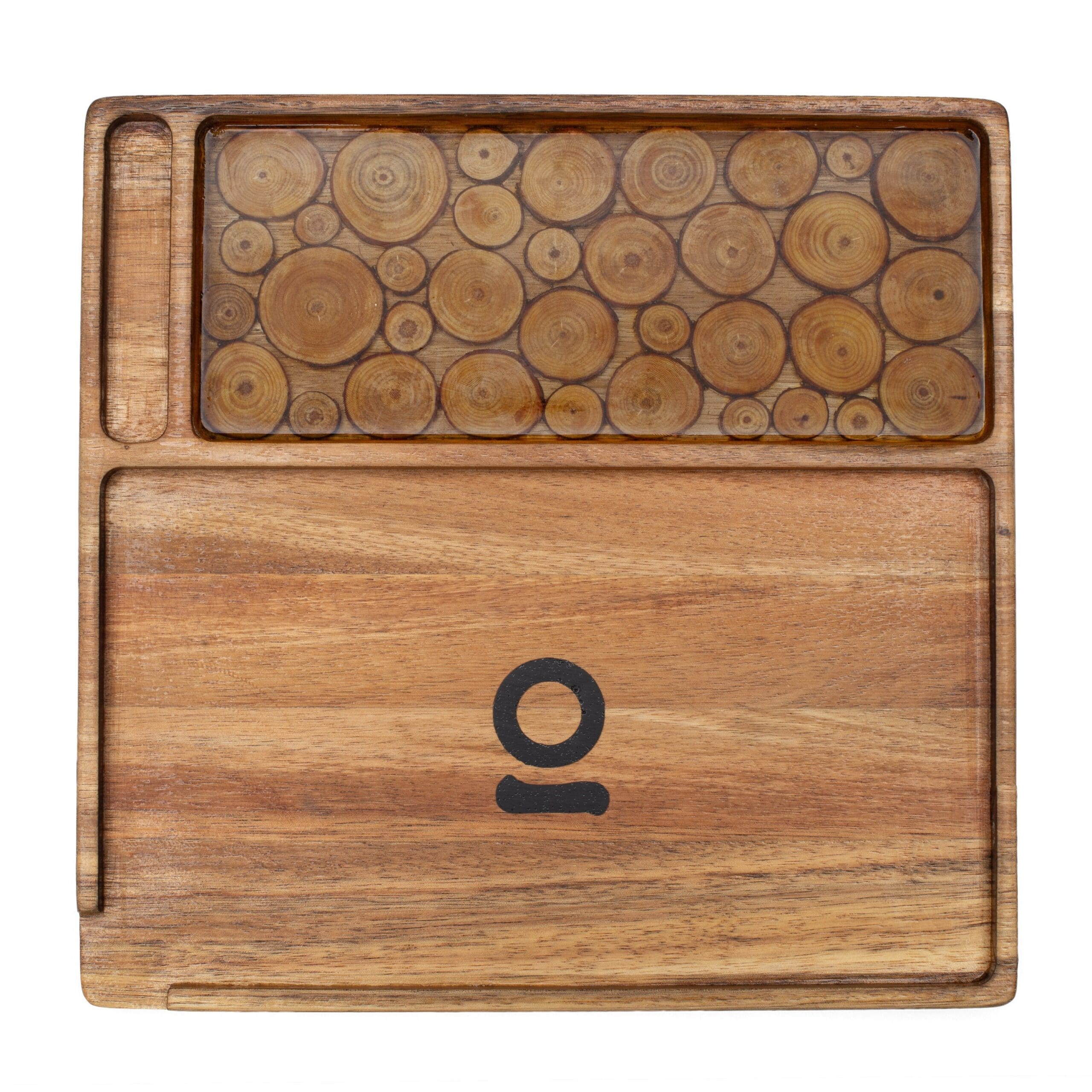 Ongrok Premium Natural Acacia Wood Tray - 9.5" x 9.5" - Haze Smoke Shop USA