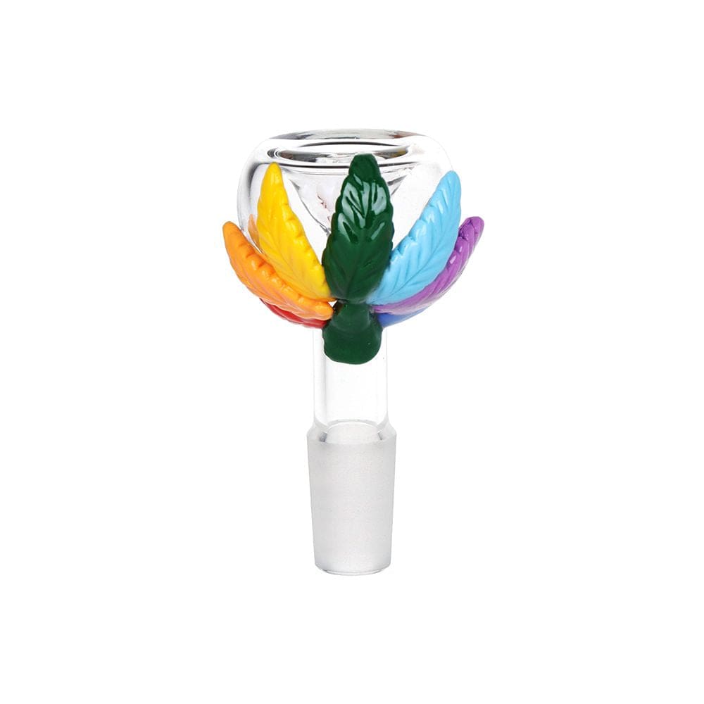 Pride Leaf Glass Herb Slide - 14mm M - 5pcs - Haze Smoke Shop USA