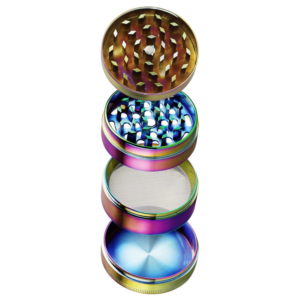 Pulsar Anodized Zinc Grinder - 4 Piece - 2.2" - Chameleon - Haze Smoke Shop USA