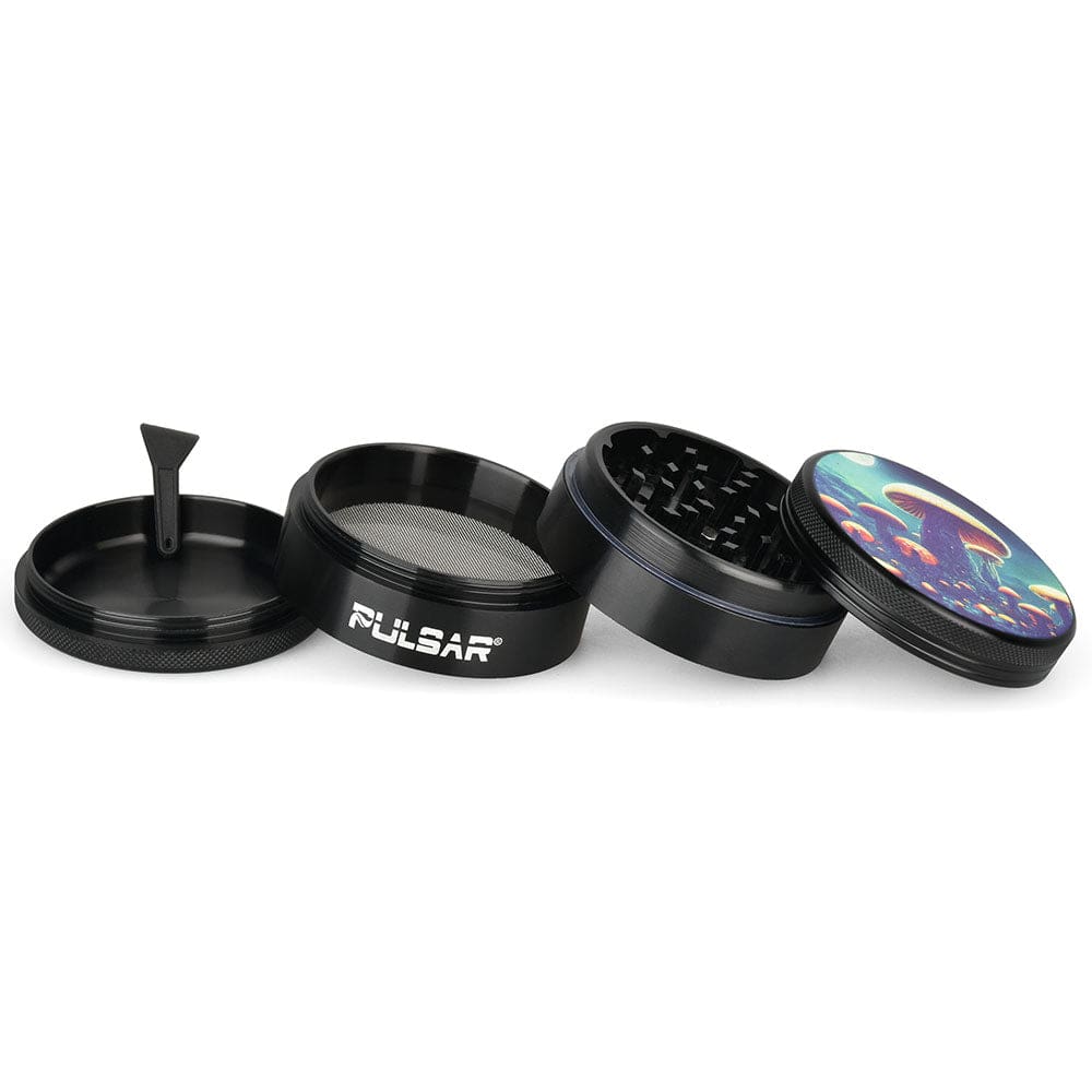 Pulsar Artist Series Metal Grinder - Planet Fungi - 4 Piece - 2.5" - Haze Smoke Shop USA