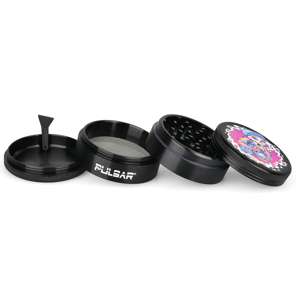 Pulsar Artist Series Metal Grinder - Skullbanger - 4 Piece - 2.5" - Haze Smoke Shop USA