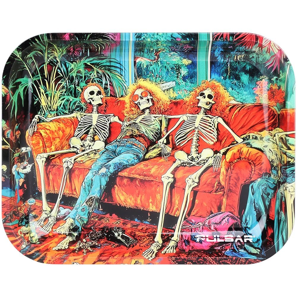 Pulsar Design Series Large Metal Rolling Tray - In Da Couch - 13"x11" - Haze Smoke Shop USA