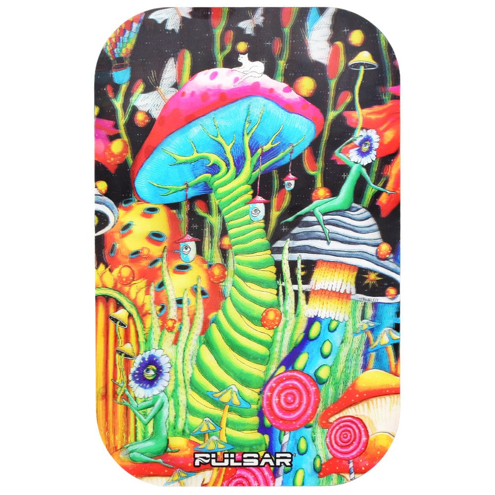 Pulsar Magnetic Rolling Tray Lid - 3D Garden of Cosmic Delights - 11"x7" Rolling Trays - Haze Smoke Shop USA