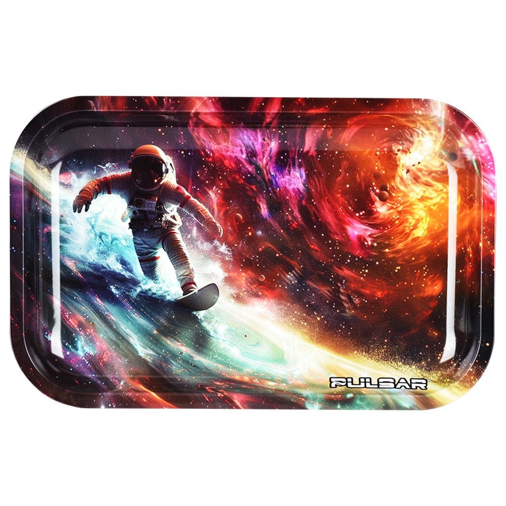Pulsar Metal Rolling Tray - Astro Surfer - 11"x7" Rolling Trays - Haze Smoke Shop USA