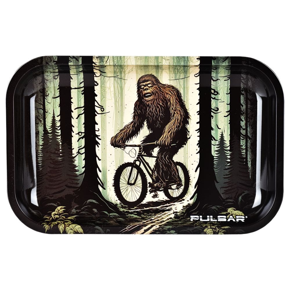 Pulsar Metal Rolling Tray - Bigfoot Rides Again - 11"x7" Rolling Trays - Haze Smoke Shop USA
