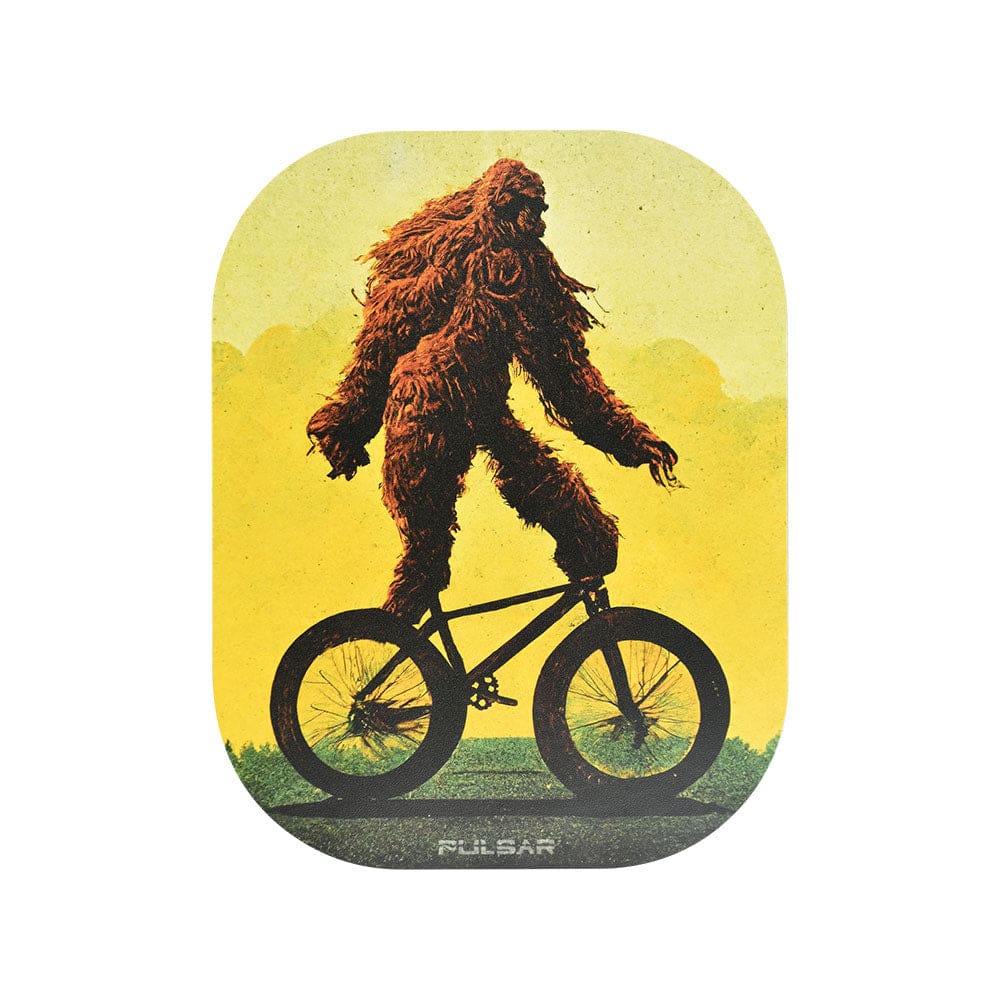 Pulsar Mini Magnetic Rolling Tray Lid - Bigfoot Stole My Bike - 7"x5.5" Rolling Trays - Haze Smoke Shop USA