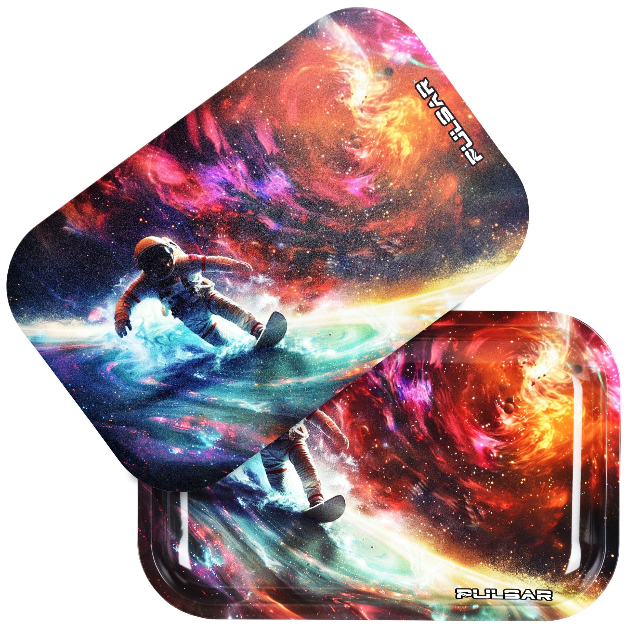 Pulsar Rolling Tray & Lid Kit - Astro Surfer - 11"x7" Rolling Trays - Haze Smoke Shop USA