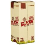 RAW Backrolled Organic Hemp Cones - King Size - 75ct Pre-Rolled Cones - Haze Smoke Shop USA