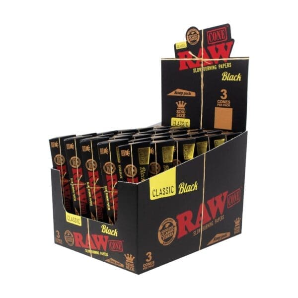 RAW Black Classic Cones - Haze Smoke Shop USA