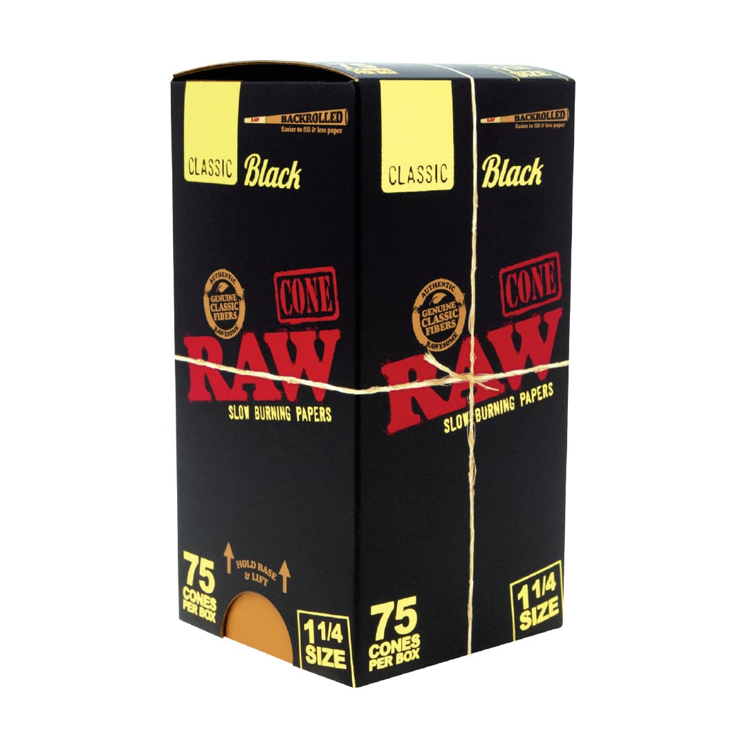 RAW Black Classic Cones - Haze Smoke Shop USA