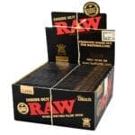 RAW Black Classic Inside Out Rolling Papers - King Size Slim - 50pk Display Rolling Papers - Haze Smoke Shop USA