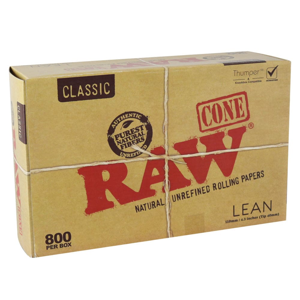 RAW Classic Bulk Lean Cones - 800pc Bulk Box Pre-Rolled Cones - Haze Smoke Shop USA