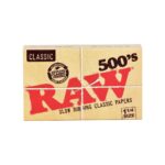 RAW Classic Creaseless 500's Papers - 500pcs 1 1/4" 20pk - Haze Smoke Shop USA