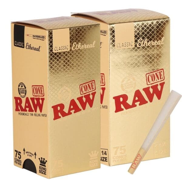 RAW Ethereal Cones - 75pc Box - Haze Smoke Shop USA