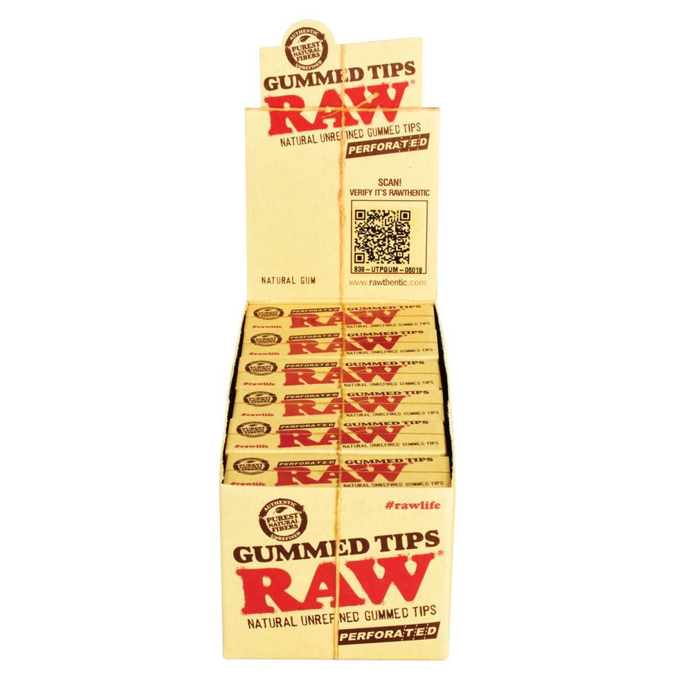 RAW Natural Perforated Gummed Tips - Haze Smoke Shop USA