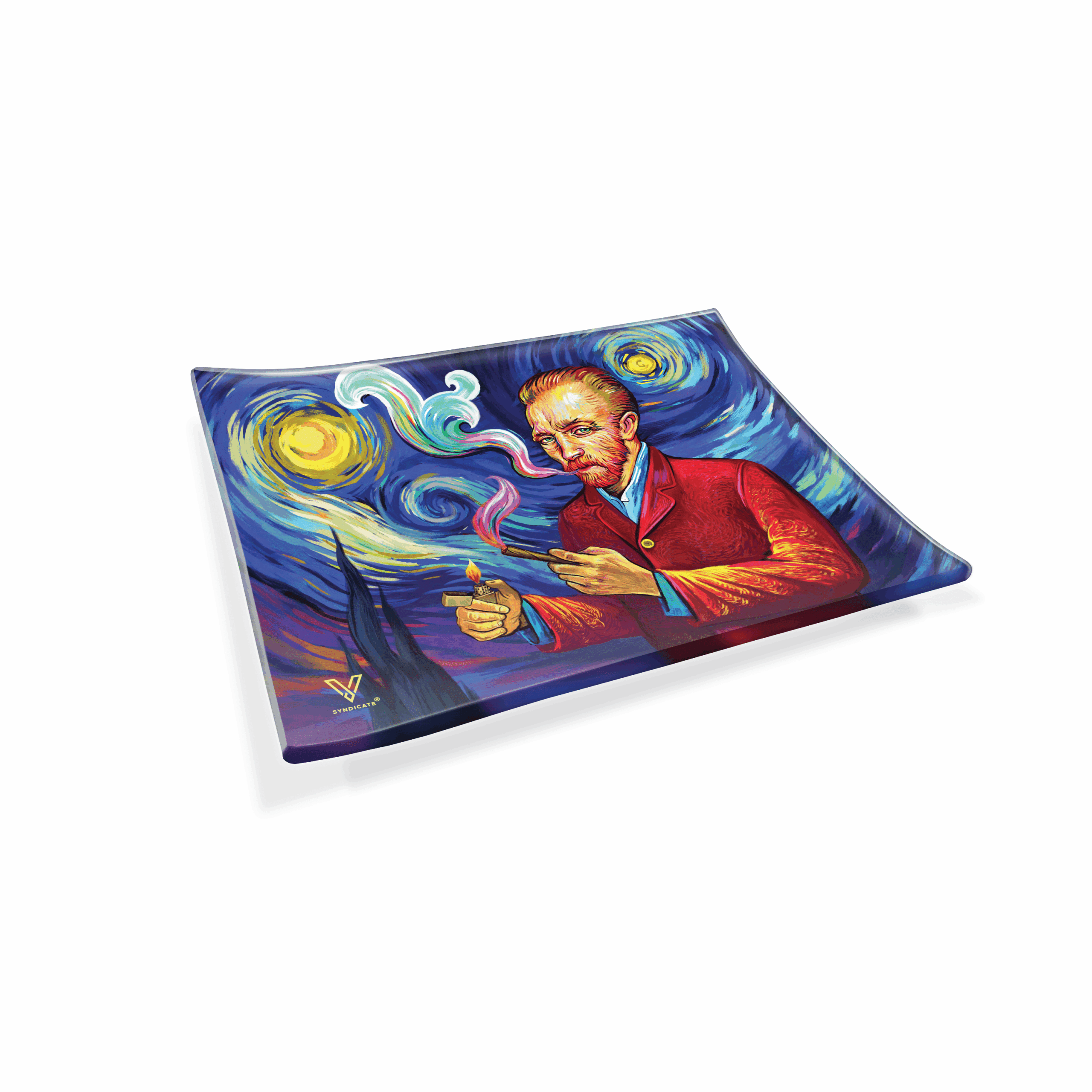 Smoky Night Glass Rollin' Tray - Haze Smoke Shop USA