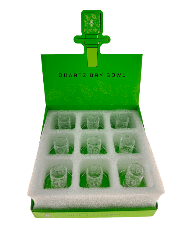 Space King Quartz Dry Bowl - 9pcs Bong Bowl Pieces - Haze Smoke Shop USA