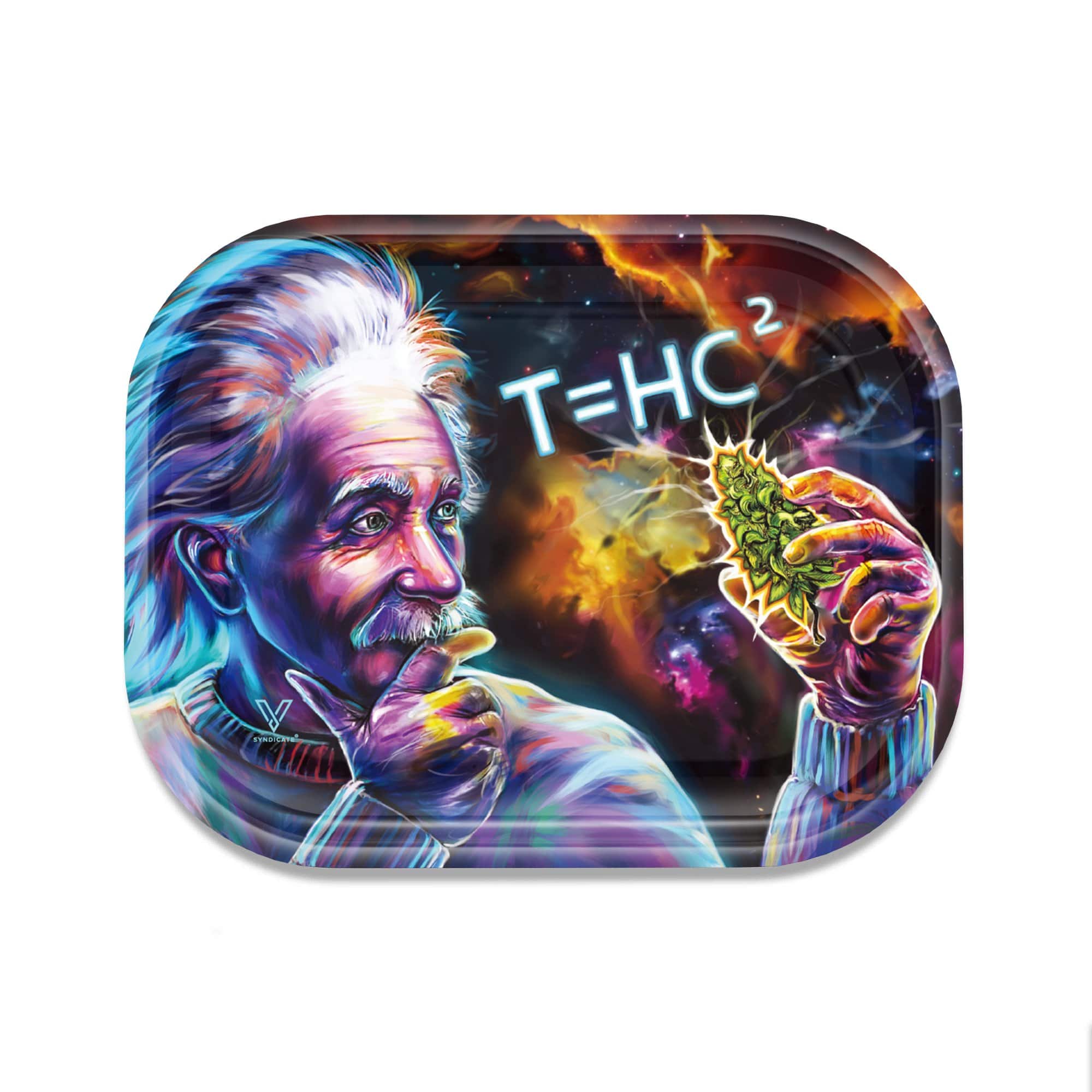 T=HC2 Einstein Black Hole Metal Rollin' Tray Rolling Trays - Haze Smoke Shop USA
