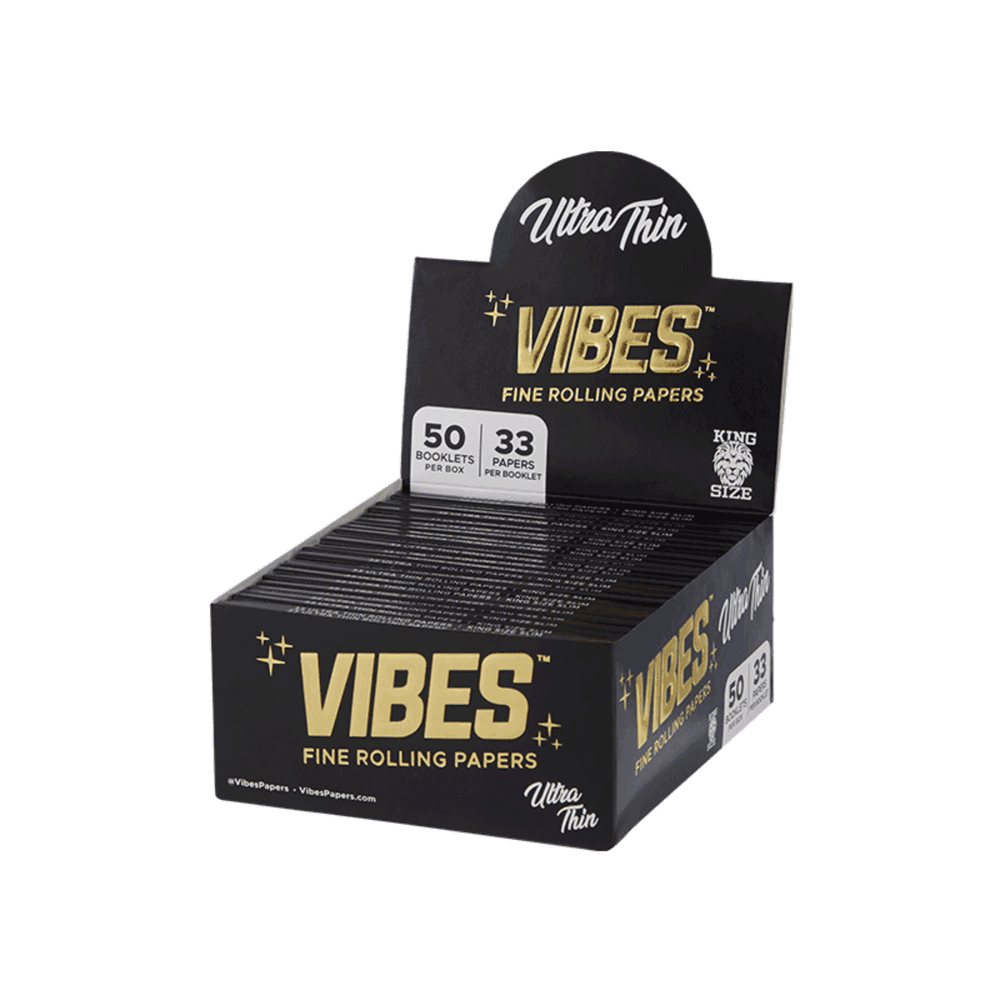 Vibes Papers Box - King Size Slim Rolling Papers - Haze Smoke Shop USA