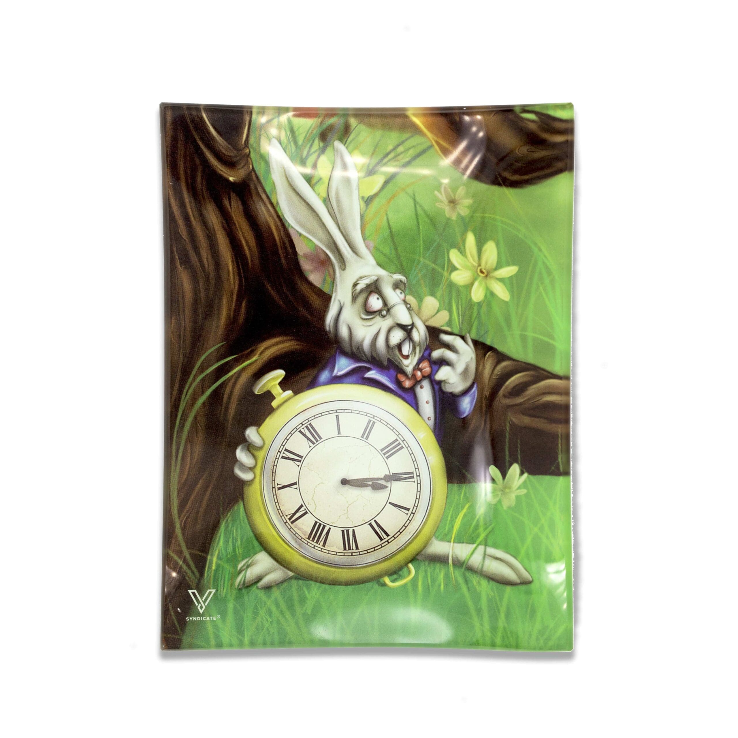 White Rabbit Glass Tray Rolling Trays - Haze Smoke Shop USA