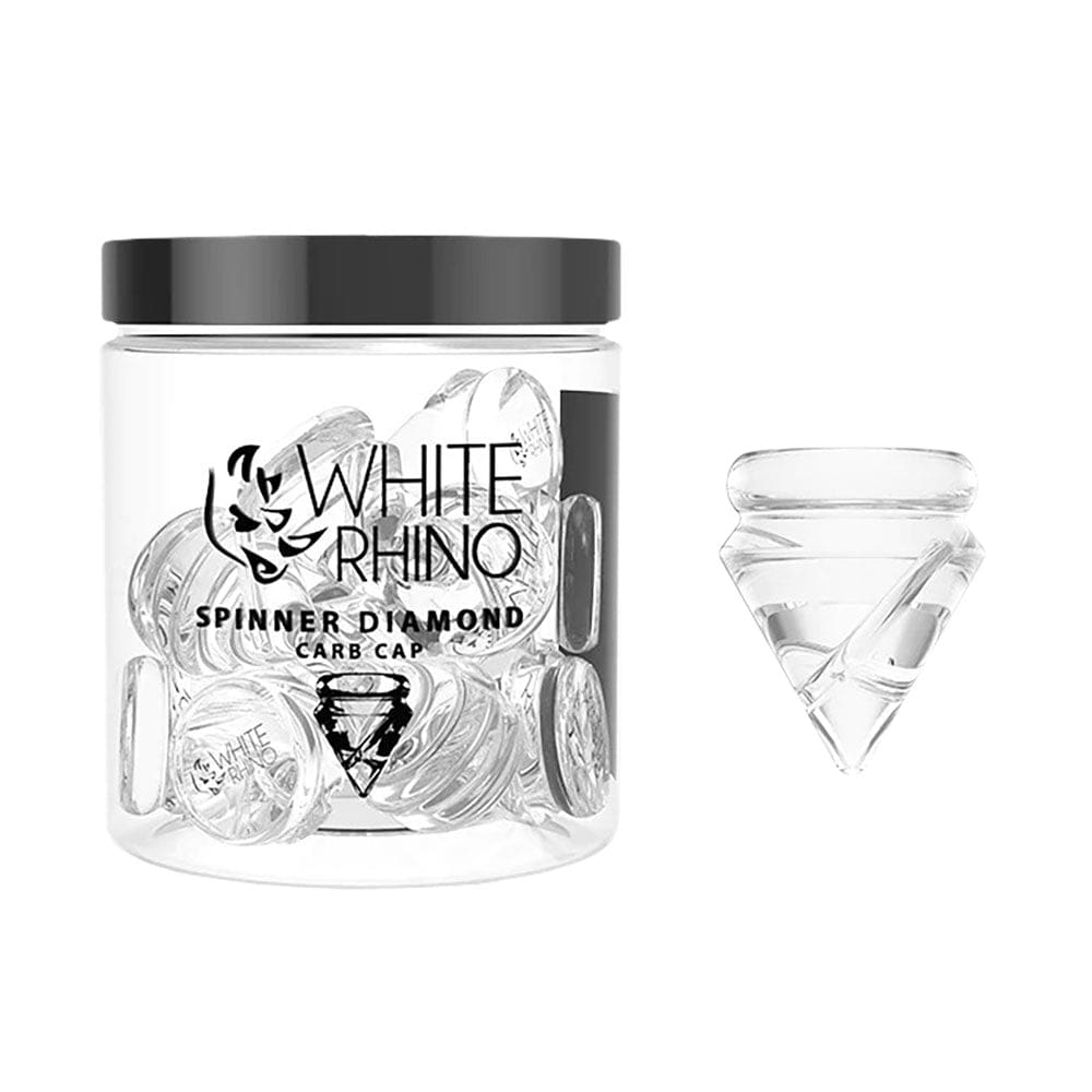 White Rhino Diamond Spinner Carb Cap 28mm 15pcs - Haze Smoke Shop USA - Vaporizers Super Store