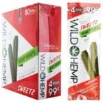 Wild Hemp Hemp Wraps - 4pc - 20pk Display - Haze Smoke Shop USA