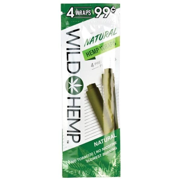 Wild Hemp Hemp Wraps - 4pc - 20pk Display - Haze Smoke Shop USA