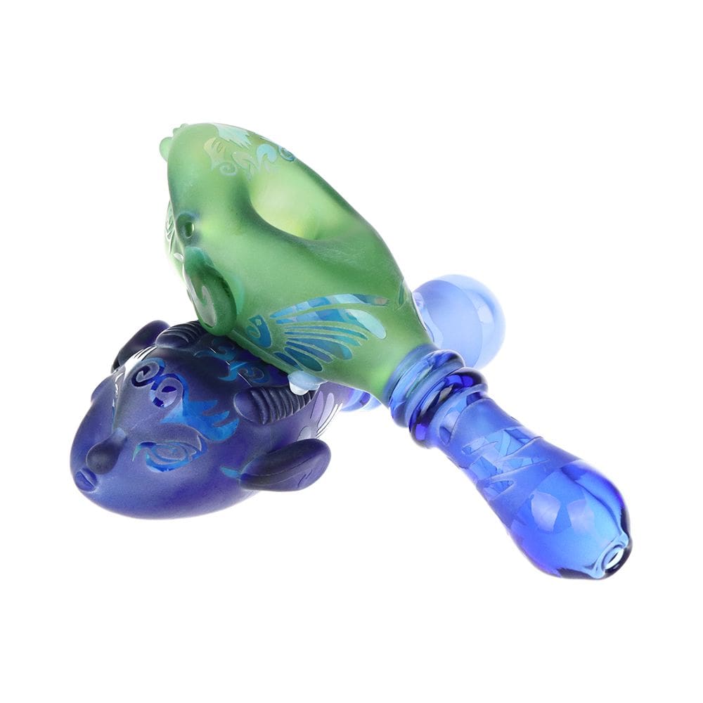 Braids of Avatar Sandblasted Glass Hand Pipe Glass Pipes - Haze Smoke Shop USA