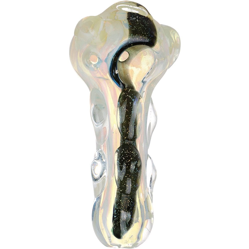 Bumpy Ride on the River Lethe Dichro Stripe Glass Spoon Pipe Glass Pipes - Haze Smoke Shop USA