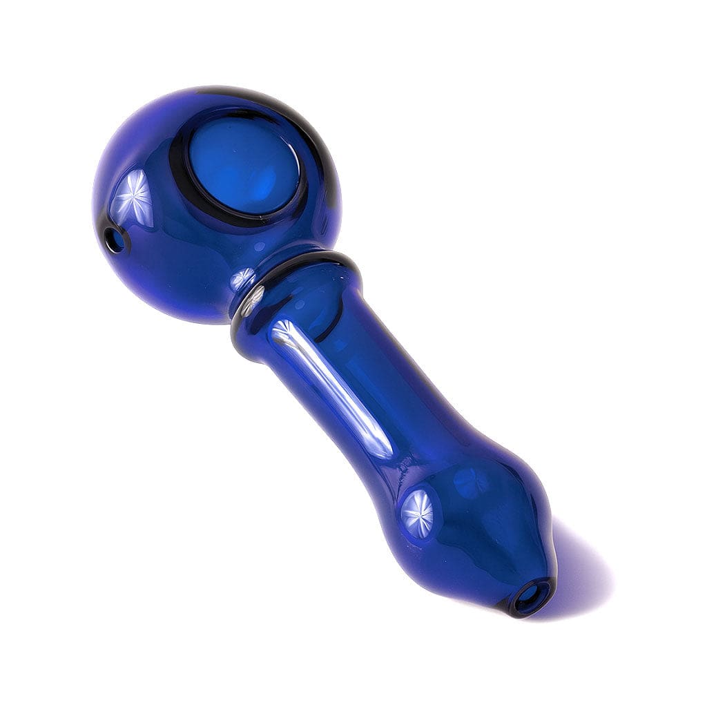 Cobalt Blue Glass Hand Pipe Glass Pipes - Haze Smoke Shop USA