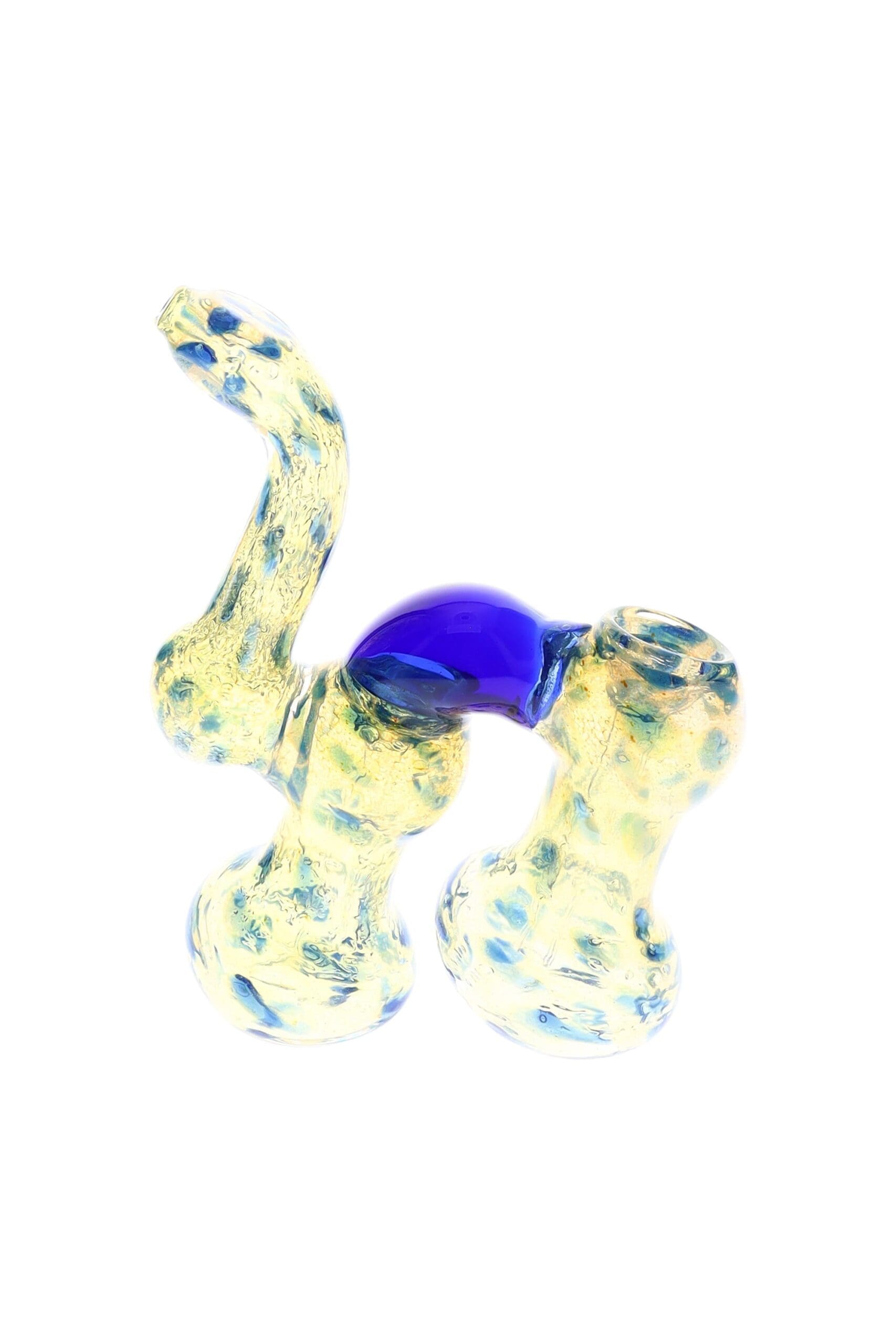 Color-Changing Dotted Double-Chamber Sherlock Bubbler - Haze Smoke Shop USA