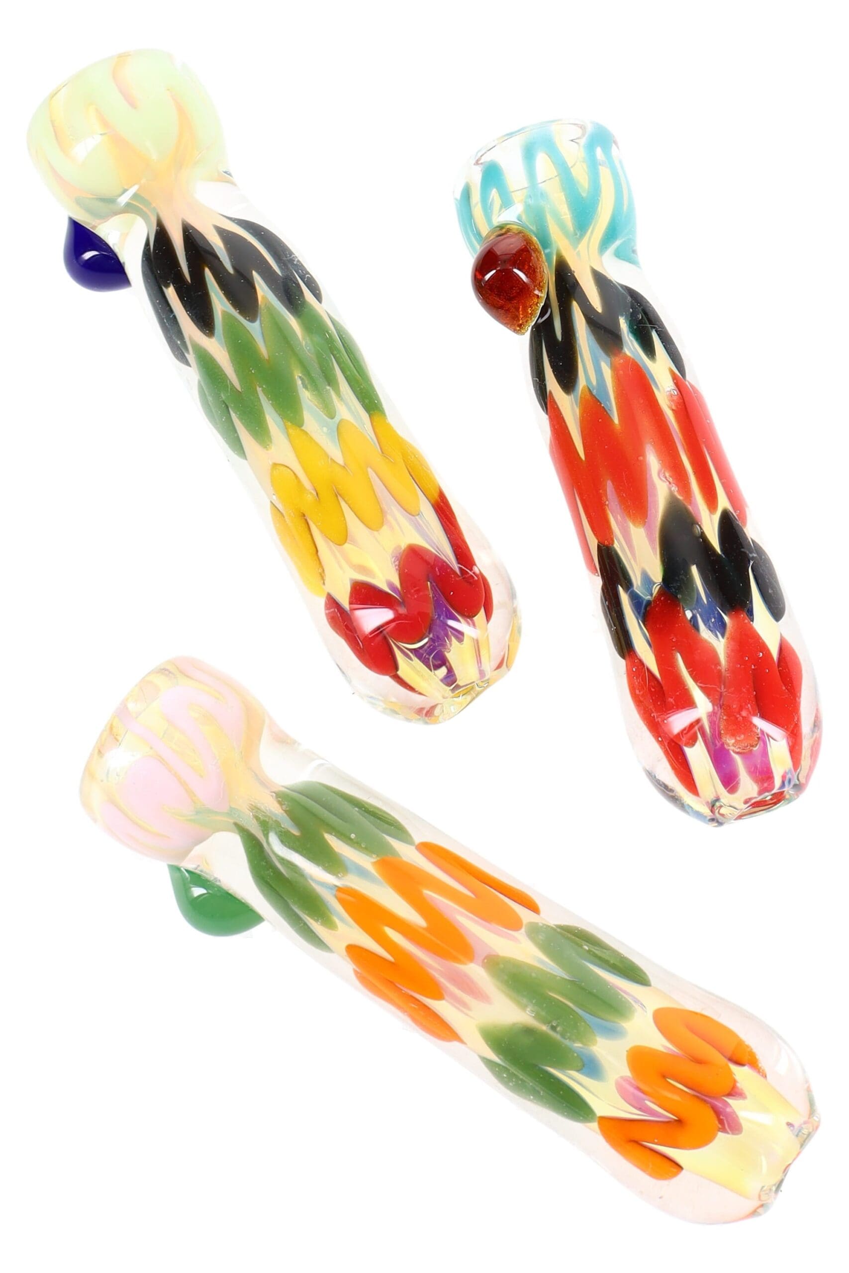 Color Changing Glass Chillum Squiggle Stick Chillums - Haze Smoke Shop USA