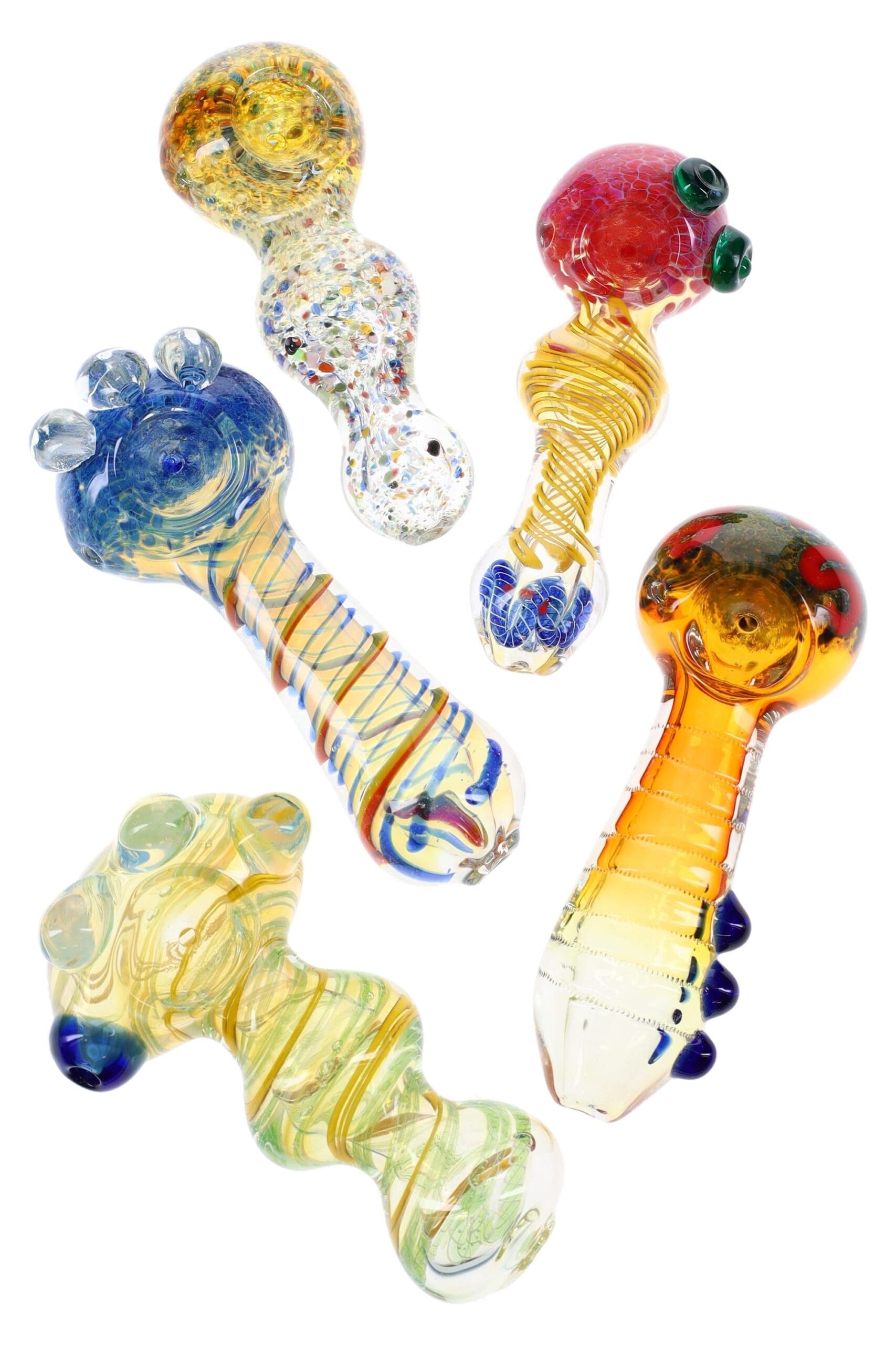 Colorful Glass Hand Pipe Pocket Swirl - Haze Smoke Shop USA