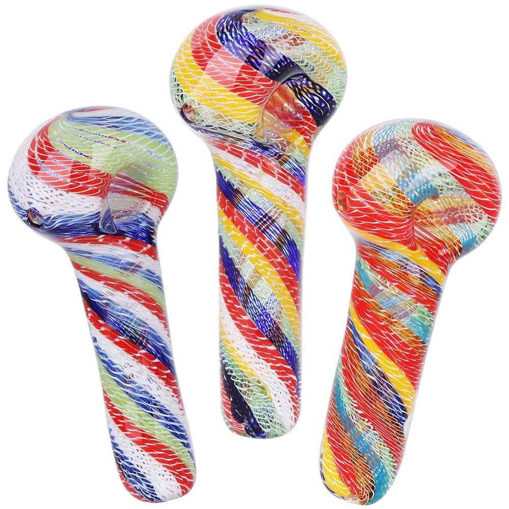 Colorful Visions Glass Spoon Pipe Glass Pipes - Haze Smoke Shop USA