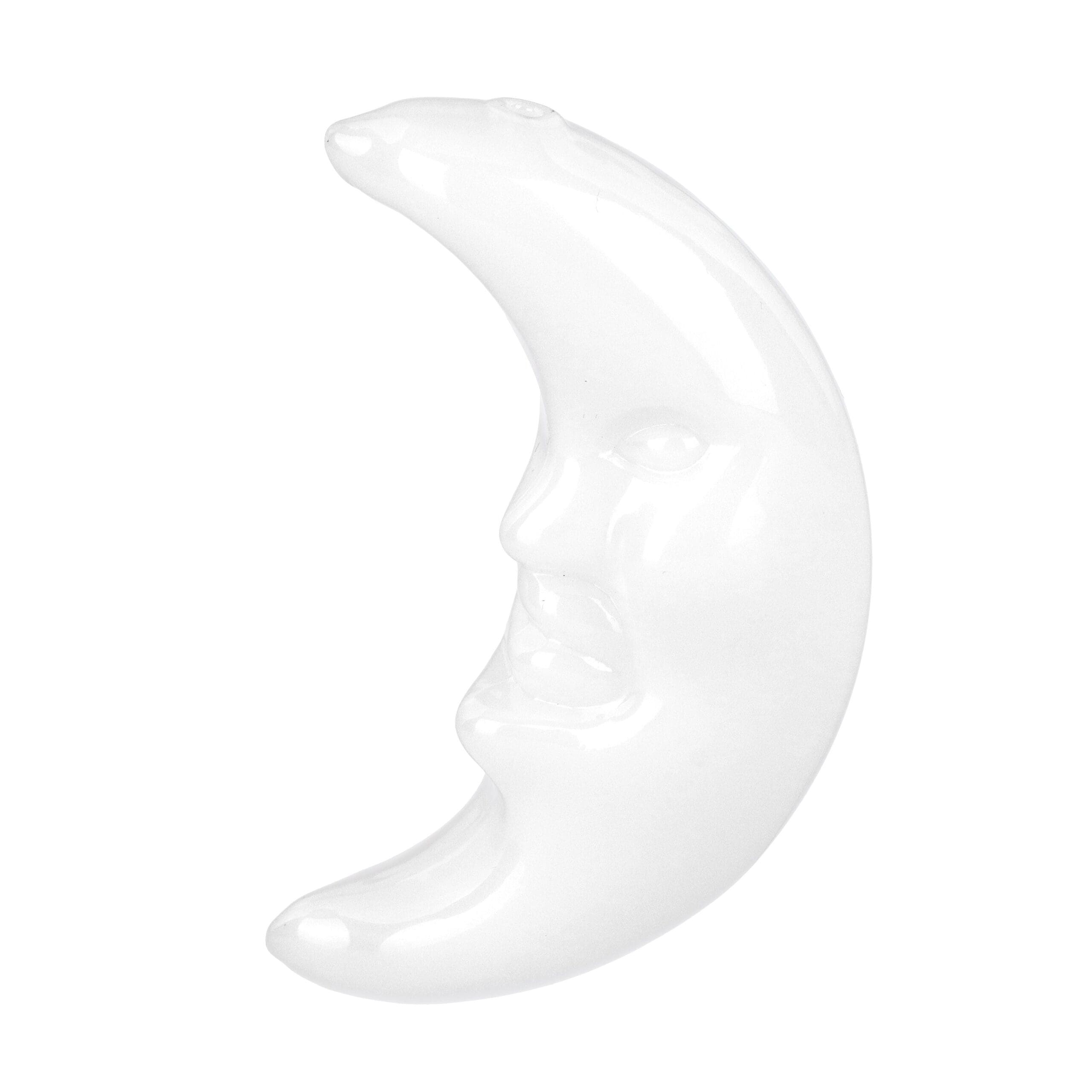 Crescent Moon Glass Hand Pipe Glass Pipes - Haze Smoke Shop USA